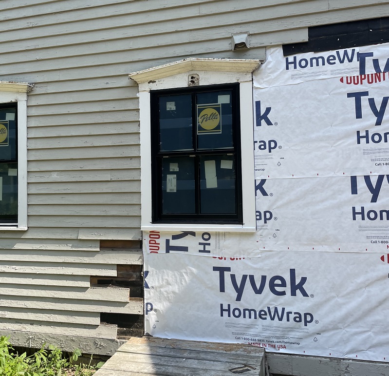 Home protected with Tyvek 